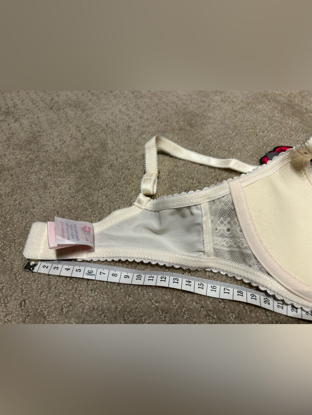 NWT 30DD Tutti Rouge Crème/Nude Liliana Lace Underwire Half Cup Bra w/ Bow - Picture 9 of 12
